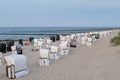 Beach chairs on baltic sea