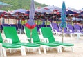 The beach chairs Royalty Free Stock Photo