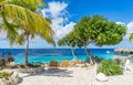 Beach chairs Curacao Views Royalty Free Stock Photo