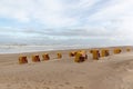 Beach chairs Egmond aan Zee, The Netherlands Royalty Free Stock Photo