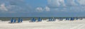 Beach chairs on Fort Myers Beach, Florida, USA. Royalty Free Stock Photo
