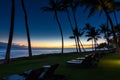 Beach Chairs after Sunset Royalty Free Stock Photo