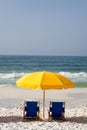 Beach Chairs And Umbrella Royalty Free Stock Photo