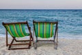 Beach chairs Royalty Free Stock Photo