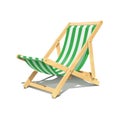 Beach chaise longue for summer rest. Vector illustration.