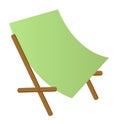 Beach chaise longue vector cartoon illustration.