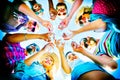 Beach Cheers Celebration Friendship Summer Fun Concept Royalty Free Stock Photo