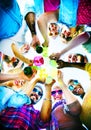 Beach Cheers Celebration Friendship Summer Fun Concept Royalty Free Stock Photo