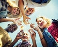 Beach Cheers Celebration Friendship Summer Fun Concept Royalty Free Stock Photo