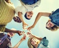 Beach Cheers Celebration Friendship Summer Fun Concept Royalty Free Stock Photo