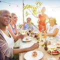 Beach Cheers Celebration Friendship Summer Fun Dinner Concept Royalty Free Stock Photo