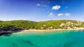 The beach Chrisi Milia of Alonissos from drone, Greece