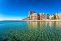 Beach and cityscape. Torrevieja, Spain Royalty Free Stock Photo