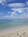 Beach with clear blue water in south Italy