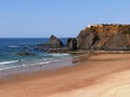 Odeceixe beach and cliff, Alentejo Royalty Free Stock Photo