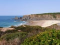 Odeceixe beach and cliff, Alentejo Royalty Free Stock Photo