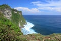 Beach cliff in bali island Uluwatu Royalty Free Stock Photo