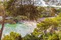 Beach, cliffs and bay Cala SantanyÃÂ­, Mallorca Balearic Islands Spain