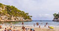 Beach, cliffs and bay Cala SantanyÃÂ­, Mallorca Balearic Islands Spain