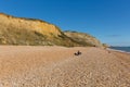 Beach and cliffs Eype Dorset England uk Jurassic coast south of Bridport and near West Bay