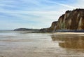 The beach and cliffs