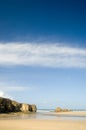 Beach cliffs and sky Royalty Free Stock Photo