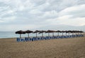 Bad weather at the beach Royalty Free Stock Photo