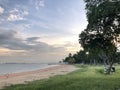 Beach closed at East Coast Park in Singapore