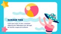 Beach Club Advertisement Vector Banner Template Royalty Free Stock Photo