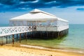 Beach club bar, romance, sea, brown, lobby, summer, beachclub, beachrestaurant, beachumbrella, bench