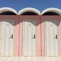 Beach club changing rooms