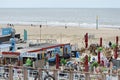 Beach club Dolfijn in Scheveningen. Royalty Free Stock Photo