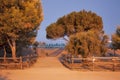 Beach of Club hotel Marina Beach near Orosei. Province of Nuoro. Sardinia. Italy Royalty Free Stock Photo