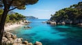 Beach by the coast of Italy