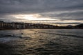 Beach of La Concha in San Sebastian Spain Royalty Free Stock Photo