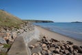 Beach and coast view to east Aberdaron Llyn Peninsula Wales