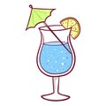 Beach cocktail, summer drink and party beverage