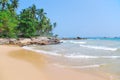 Beach with coconut palm trees