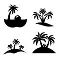 beach coconut tree vector art design features a stylized illustration of a coconut