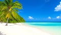 Beach with coconut trees Ai Generated