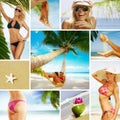 Beach collage Royalty Free Stock Photo