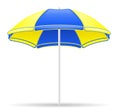 Beach color umbrella vector illustration