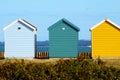 3 Beach Colorful beach huts Royalty Free Stock Photo