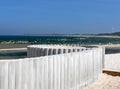 Beach with concrete fence