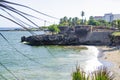 Beach contaminated by garbage, plastics and wastewater in the city of Santo Domingo, Dominican Republic