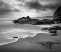 Beach Contrasts, Carlyon Bay, Cornwall Royalty Free Stock Photo