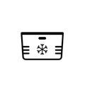 Beach cooler box outline icon