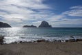 The beach of the cove de hort in ibiza Royalty Free Stock Photo