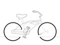 Beach Cruiser Bicycle Single Continuous Line Vector Graphic Illustration