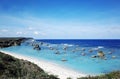 Beach with Crystal Blue Sea at Miyakojima, Okinawa, Japan Royalty Free Stock Photo